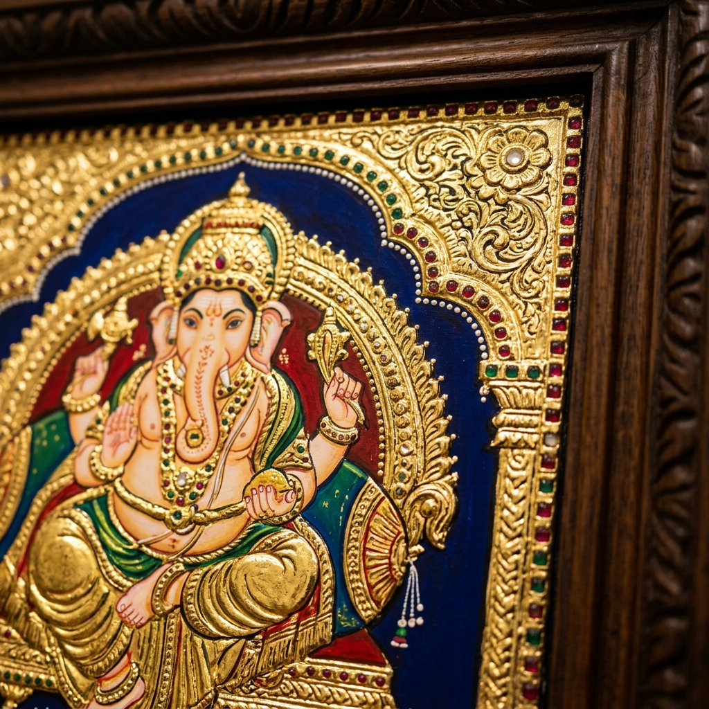 Antique 22k Gold Leaf Paintings