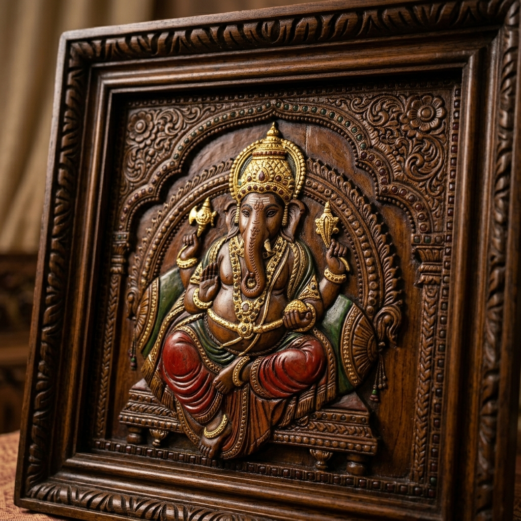 Intricate Wooden Wall Panels
